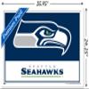 NFL Seattle Seahawks - Logo 21 Wall Poster, 34L" x 22.4W", White Framed Version view 3