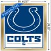 NFL Indianapolis Colts - Logo 21 Wall Poster, 22.4L" x 14.7W", Gold Framed Version view 3
