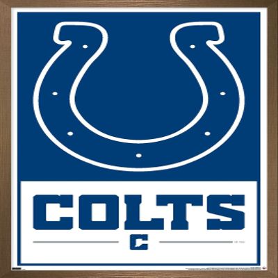 NFL Indianapolis Colts - Logo 21 Wall Poster, 22.4L" x 14.7W", Bronze Framed Version