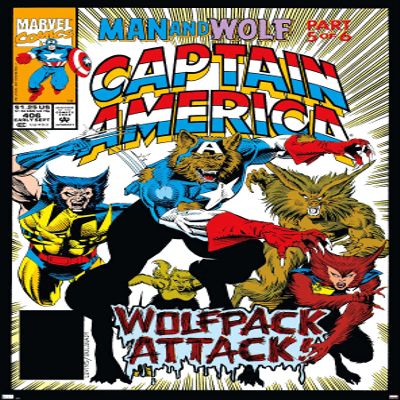 Trends International Marvel: Year of The Shield - Captain America Werewolf - Wolfpack Wall Poster, 34L x 22.4W, Premium Unframed Version