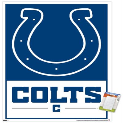 NFL Indianapolis Colts - Logo 21 Wall Poster, 34L" x 22.4W", Premium Poster & Mount Bundle