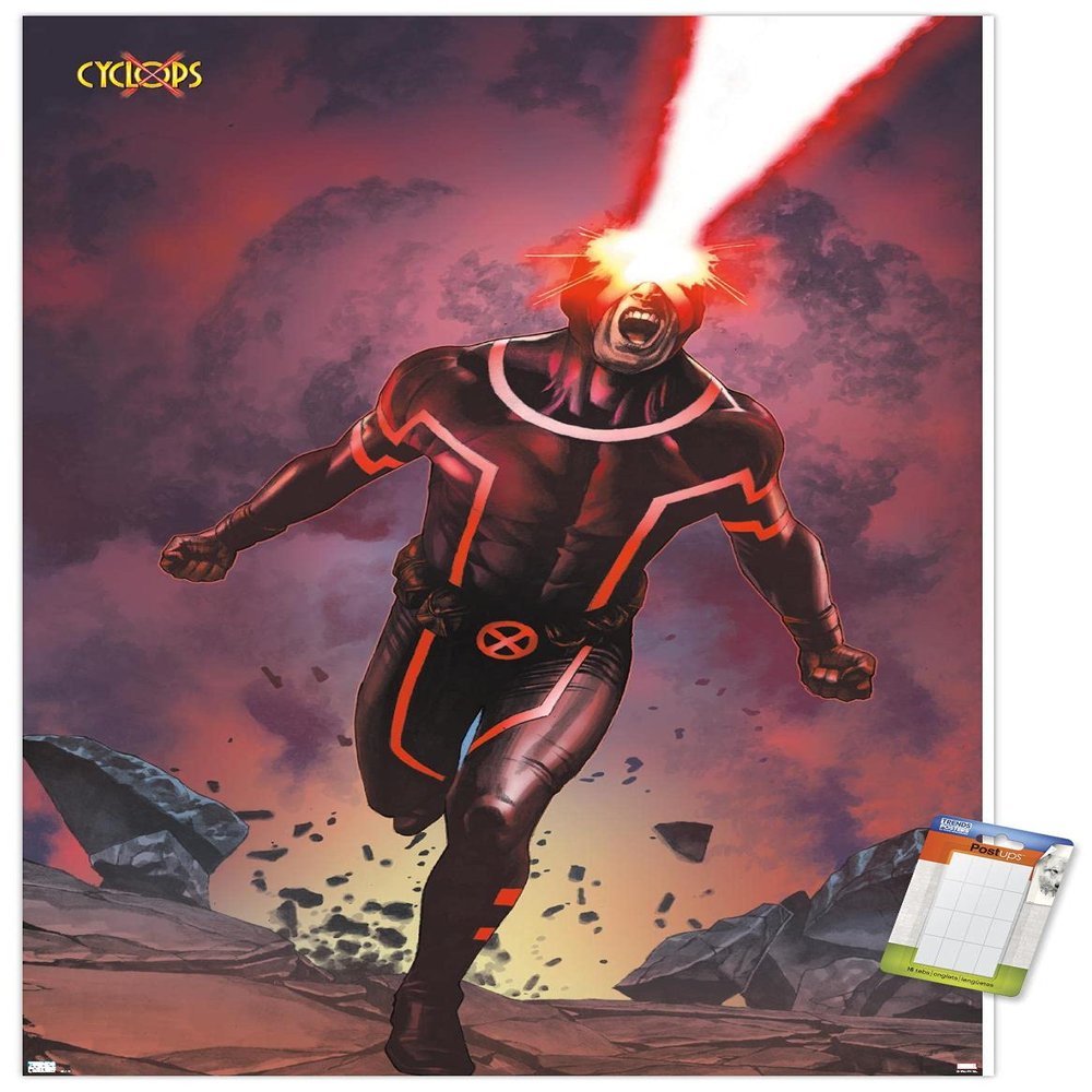 Trends International Marvel Comics Cyclops - Cover Wall Poster, 34L x 22.4W, Premium Poster & Mount Bundle