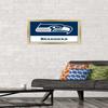 NFL Seattle Seahawks - Logo 21 Wall Poster, 22.4L" x 14.7W", Gold Framed Version view 2