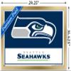 NFL Seattle Seahawks - Logo 21 Wall Poster, 22.4L" x 14.7W", Gold Framed Version view 3