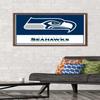 NFL Seattle Seahawks - Logo 21 Wall Poster, 34L" x 22.4W", Mahogany Framed Version view 2