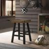Carolina Chair & Table 25" Counter Stool with Comfortable Square Saddle Seat - Multi-Step Finish Slim Frame Solid Wooden Classic Stools - Modern Furniture for Living Room, Bar, Office (Elm/Black) view 2
