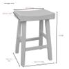 Carolina Chair & Table 25" Counter Stool with Comfortable Square Saddle Seat - Multi-Step Finish Slim Frame Solid Wooden Classic Stools - Modern Furniture for Living Room, Bar, Office (Elm/Black) view 3