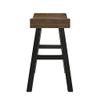 Carolina Chair & Table 25" Counter Stool with Comfortable Square Saddle Seat - Multi-Step Finish Slim Frame Solid Wooden Classic Stools - Modern Furniture for Living Room, Bar, Office (Elm/Black) view 4