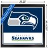 NFL Seattle Seahawks - Logo 21 Wall Poster, 22.4L" x 14.7W", Black Framed Version view 3