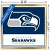 NFL Seattle Seahawks - Logo 21 Wall Poster, 34L" x 22.4W", Gold Framed Version view 3