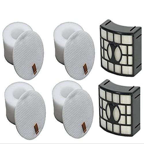 4+2 Pack Shark DuoClean Lift-Away Speed + DuoClean with Zero-M Self-Cleaning Brushroll Lift-Away Upright Vacuum Filter Kit. Fits NV601 NV611 NV770 NV771 UV700 ZU701. Compare to XFF600 XHF600