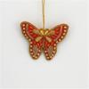 Zardozi - Embroidered Red Butterfly - Christmas Ornament view 1