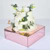14"x14" | Acrylic Display Box, Cake Riser, Cake Box Stand, Transparent Jewellery Display Box Pedestal Riser with Hollow Bottom - Rose Gold/Blush view 2