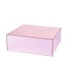14"x14" | Acrylic Display Box, Cake Riser, Cake Box Stand, Transparent Jewellery Display Box Pedestal Riser with Hollow Bottom - Rose Gold/Blush view 3