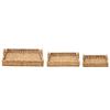 S/3 Decorative Water Hyacinth Tray view 3