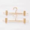 10pcs Rose Gold/Golden Aluminum Alloy Metal Heavy Duty Pants Skirt Slack Hangers, Trousers Hanger with Clips Rack Swivel Hook (Gold) view 3