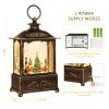 Christmas Lantern, Lit Christmas Snow Globe Lantern-with USB+ Music Christmas Water Lantern Snow Globe Portable Creative Cute Christmas Decorations and Charming Gifts(Forest House view 2