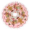 Cute Gingerbread Candy 48" Christmas Tree Skirt, Large Tree Mat Base Cover for Xmas Festive Holiday Party Ornaments Decoration view 1