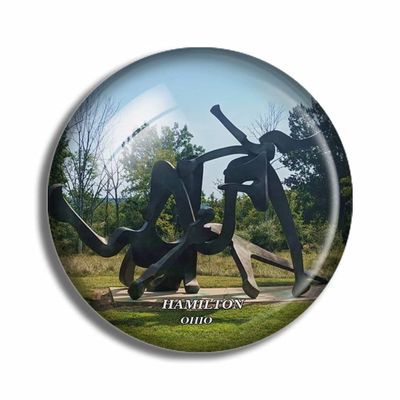 Crystal Fridge Magnets Hamilton Ohio USA Travel Souvenir Funny Sticker for Gift Home Decoration Office Whiteboard