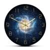 Galaxy Outer Space Round Wall Clock for Living Room Silent Clock Nebula Stars Wall Art Abstract Universe Home Decor Astronomy Gifts-Frameless_Simple_Design view 1