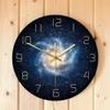 Galaxy Outer Space Round Wall Clock for Living Room Silent Clock Nebula Stars Wall Art Abstract Universe Home Decor Astronomy Gifts-Frameless_Simple_Design view 4