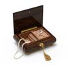 Gorgeous Handcrafted 18 Note Walnut Music Box with Swans Wood Inlay - Many Songs to Choose - HAVA Nagila (Alicia Jonas) view 2