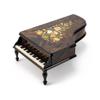 Handcrafted Wood Tone Music and Floral Inlay Piano Music Jewelry Box - Bridge Over Troubled Water view 3