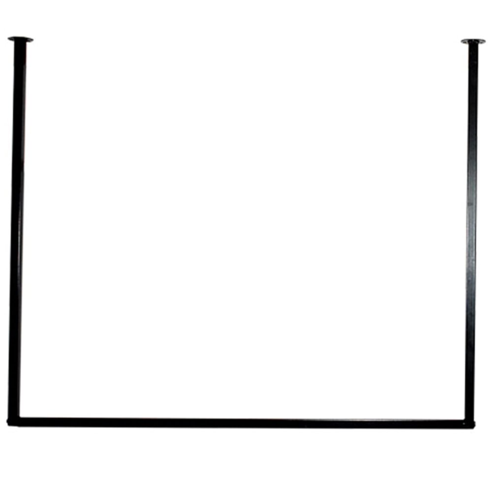 Wall-Mounted Heavy-Duty Clothes Rails, Metal Clothing Display Racks, Suspended Commercial Ceiling Hangers, Ceiling-Mounted Hangers/Black / 150cm110cm