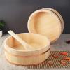 AIZYR White Pine Wooden Bucket Cuisine Sushi Bucket, Cooking Wood Barrel Container, Japanese-Korean Rice Mixing Tub for Home, Sushi Restaurant, Hotel,55 * 15cm view 4