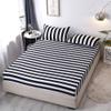 CFYCYHDZHT Queen Fitted Sheet Student Dormitory Aloe Cotton Non Slip Fitted Sheets, Cartoon Printed Mattress Protector for Boys Girls Bedroom Black and White 90cmx200cm view 1