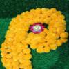 10 PC - 5 feet Marigold Garland |Indian/American Wedding Party Mantle Decoration, Faux Garlands Wedding Garland, Diwali Decoration, Haldi Mehndi,Spring Bush Floral! Orange and Yellow view 2