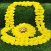 10 PC - 5 feet Marigold Garland |Indian/American Wedding Party Mantle Decoration, Faux Garlands Wedding Garland, Diwali Decoration, Haldi Mehndi,Spring Bush Floral! Orange and Yellow view 3