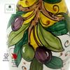 Italian Ceramic Wine Jug Olives - 16.9 oz Hand Painted Utensil Holder Or Carafe Design for Kitchen - Made in ITALY Tuscany - Italian Pottery Vase Jar for Wine - Home Decor Ceramics Dispenser view 4