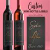 Personalized Wedding Wine Bottle Labels, Custom Wine Bottle Labels for Wedding, Personalized Wedding Bottle Labels, Wine Label (3 Labels) view 4