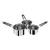 Aggarwal Stainless Steel Gas Stove and Induction Compatible Heavy Base Heat Proof Saucepan with Handle for Kitchen (1 L, 1.5 L, 2 L ) - Set of 3 pcs Combo view 3