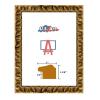 US Art 12x12 Elegant Texan Horse Shoe Design 1 Inch Wide Bright Gold Foil, Wood Composite MDF Picture Frames view 1