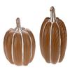 Farmhouse Tiered Tray Decor Fall Autumn Home Decorations - Set of 4 (Faux Wood Pumpkins) view 3