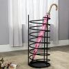 Metal Umbrella Holder Round Umbrella Stand Rack Steel Umbrella Stand Entryway Space Saving Umbrella Holder Organizer for Front Door Black White (Color : Black) view 3