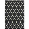 HomeRoots Polypropylene 4x6 Black and Ivory Trellis Indoor Outdoor Area Rug view 1