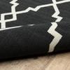 HomeRoots Polypropylene 4x6 Black and Ivory Trellis Indoor Outdoor Area Rug view 4