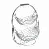 3 Tier Fruit Basket Bowl Holder Stand Kitchen Vegetables Storage Stainless Steel Organizer Decoration Household Food Storage (2 tier) view 1