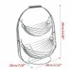 3 Tier Fruit Basket Bowl Holder Stand Kitchen Vegetables Storage Stainless Steel Organizer Decoration Household Food Storage (2 tier) view 2