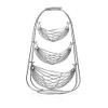 3 Tier Fruit Basket Bowl Holder Stand Kitchen Vegetables Storage Stainless Steel Organizer Decoration Household Food Storage (3 tier) view 1