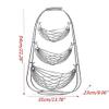 3 Tier Fruit Basket Bowl Holder Stand Kitchen Vegetables Storage Stainless Steel Organizer Decoration Household Food Storage (3 tier) view 2