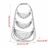 3 Tier Fruit Basket Bowl Holder Stand Kitchen Vegetables Storage Stainless Steel Organizer Decoration Household Food Storage (3 tier) view 4