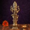 SHIVAJIARTS Bhairava Statue, 11.5Inch Brass Maha Kala Bhairav Statue, Hindu God Yamantaka, Vajrabhairav Murti, Bhairav Idol with Dog, Gold, 29 X 13 X 9 CM view 1