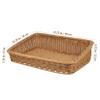 Cabilock 1pc Handmade Rattan Vegetable Basket for Kitchen Picnic Light Brown Desktop Storage for Fruits Vegetables Rustic Woven Design for Home Organization view 2
