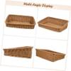 Cabilock 1pc Handmade Rattan Vegetable Basket for Kitchen Picnic Light Brown Desktop Storage for Fruits Vegetables Rustic Woven Design for Home Organization view 3