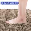 ACCUMTEK Striped Ultra Soft Bathroom Rugs and Mats Set 3 Pieces Bath Mat Set Dark Beige, Thick Chenille Bath Rugs Non Slip Bath Mats for Bathroom, Kitchen view 3