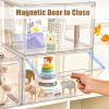 5 Pack Clear Stackable Shoe Organizer Box with Lids, Acrylic Shoes Box with Magnetic Doors, Transparent Shoe Storage Bins Closet Organizers, Shoes Containers For Sneaker Display, Fit up to US Size16 view 3